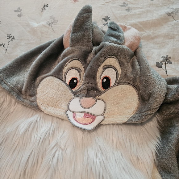 Disney Gray and Cream Bunny Hooded PJ's - Picture 1 of 12